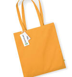 Totebag van Organisch Katoen met Geborduurde Lijntekening van Jouw Foto